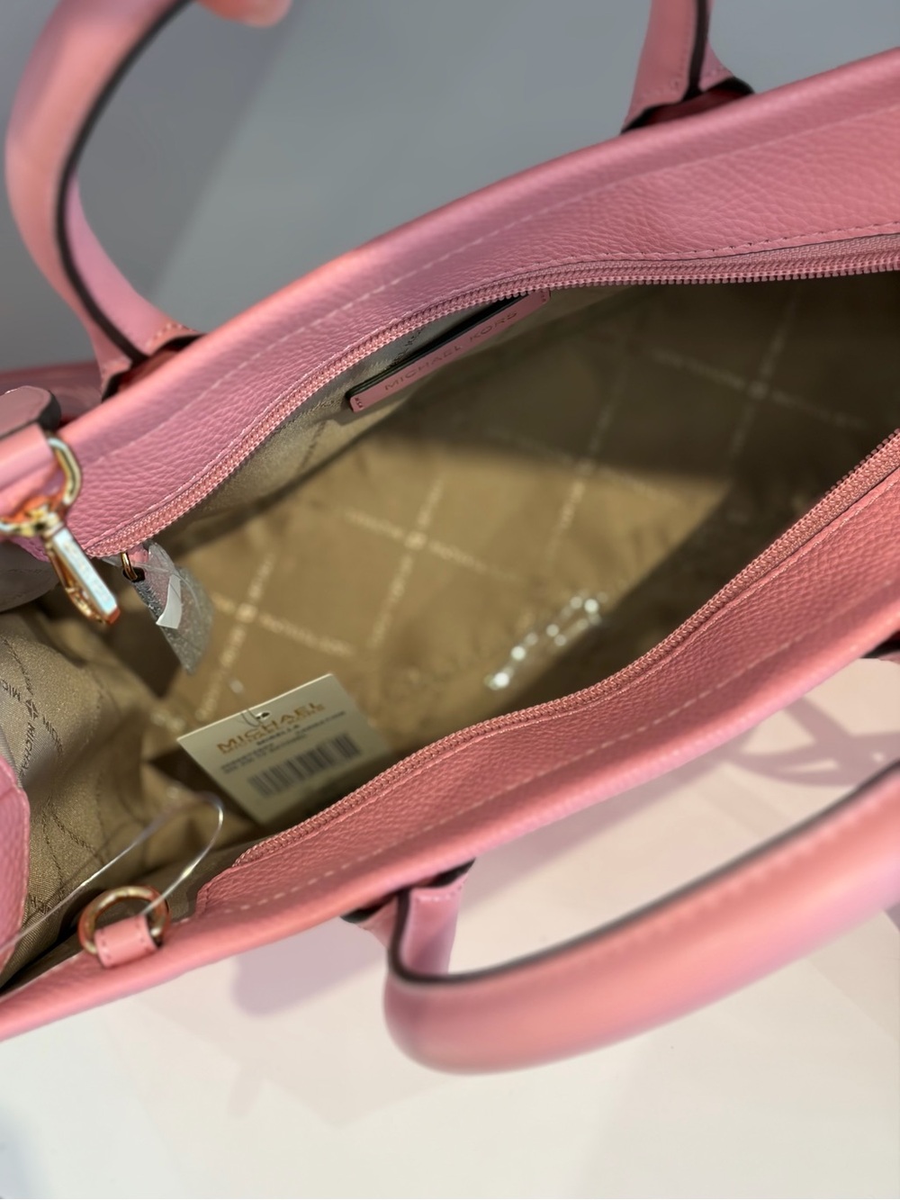 Michael Kors Mirella Medium Logo Debossed Satchel - Picture 6 of 9